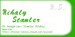 mihaly stamler business card